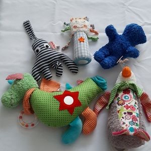 Lot of 5 Kathe Kruse European-made baby plush toys